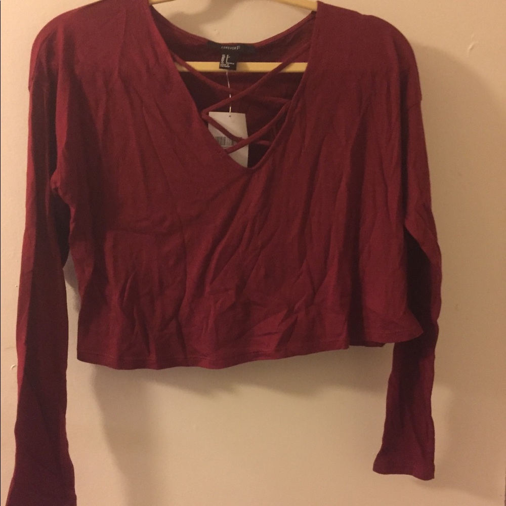 Maroon crop top